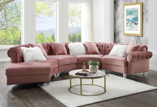 Acme Furniture - Ninagold Sectional Sofa in Pink - 57360 - GreatFurnitureDeal