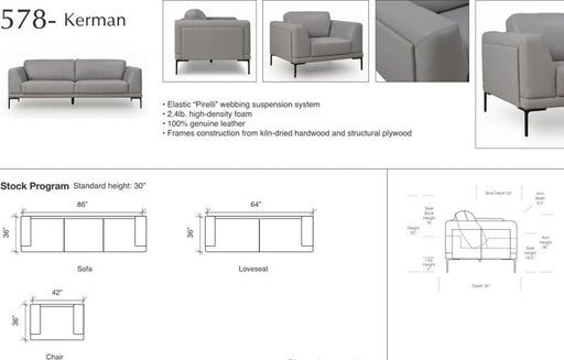 Moroni - Kerman Sofa in Light Grey - 57803B1192 - GreatFurnitureDeal