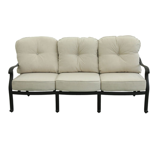 GFD Home - Patio Sofa, Canvas Natural - GreatFurnitureDeal