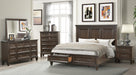 GFD Home - Hamilton Queen 4 Piece Storage Bedroom Set in Walnut made with Engineered Wood - GreatFurnitureDeal