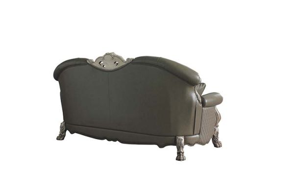 Acme Furniture - Dresden Sofa w-5 Pillows, Vintage Bone White & PU - 58175