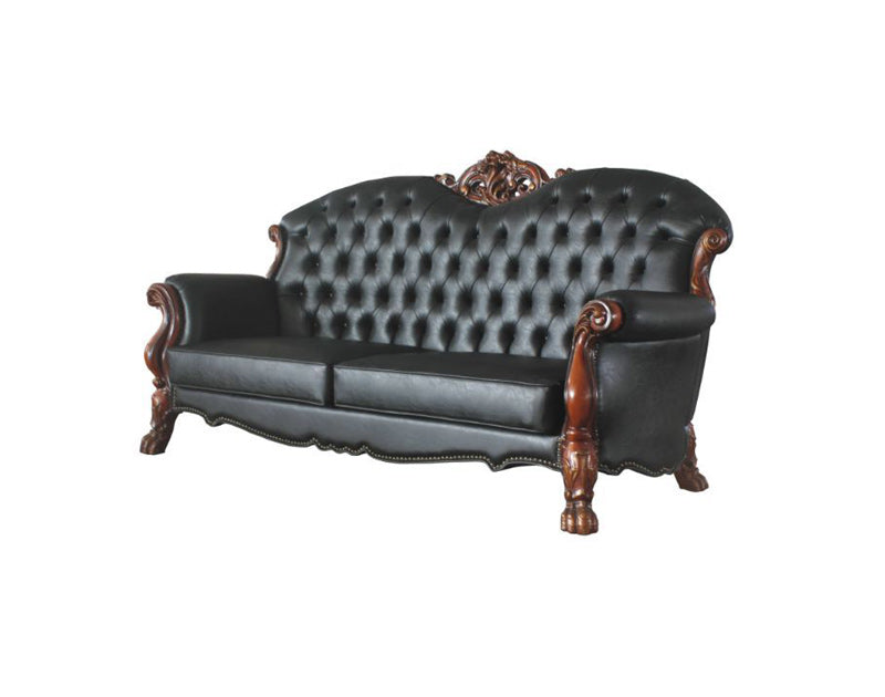Acme Furniture - Dresden Sofa w-5 Pillows, Cherry Oak & PU - 58230 - GreatFurnitureDeal