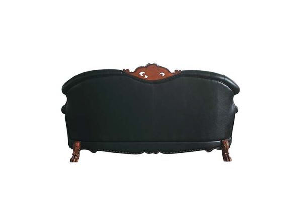 Acme Furniture - Dresden Sofa w-5 Pillows, Cherry Oak & PU - 58230