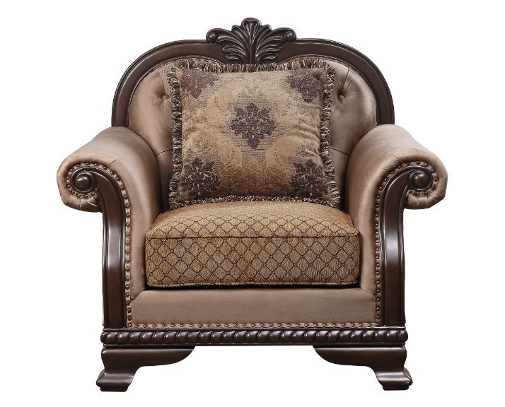 Acme Furniture - Chateau De Ville Chair w-Pillow in Espresso - 58267 - GreatFurnitureDeal