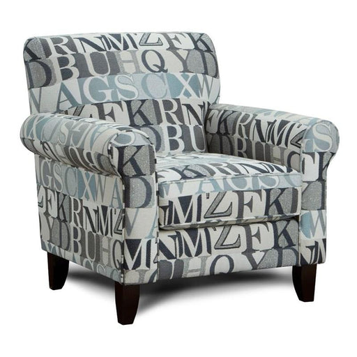 Southern Home Furnishings - Macarena Cadet Accent Chair in Multi - 502 Anecdote Blue - GreatFurnitureDeal