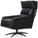 Moroni - Hansen Swivel Lounge Accent Chair with Swivel Ottoman in Black - 58606B1298-58626B1298 - GreatFurnitureDeal
