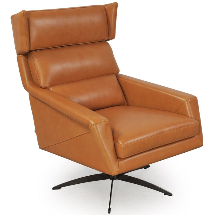 Moroni - Hansen Swivel Lounge Accent Chair in Tan Full Leather - 58606D1857 - GreatFurnitureDeal