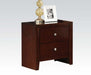 Acme Furniture - Ilana Contemporary Two Drawer Nightstand in Brown Cherry - 20403