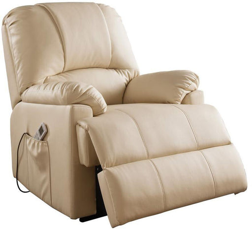 Acme Furniture - Ixora Recliner w-Power Lift & Massage in Beige - 59286 - GreatFurnitureDeal
