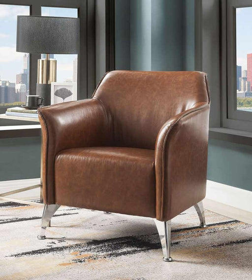Acme Furniture - Teague Brown PU Accent Chair - 59521 - GreatFurnitureDeal