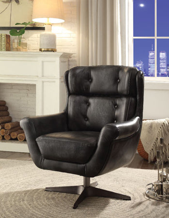 Acme Furniture - Asotin Accent Chair in Vintage Black - 59532