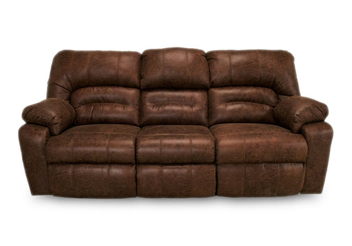 Franklin Furniture - Dakota Reclining Sofa w-Drop Down Table Lights & Drawer Frosty Fridge-Lumbar Massage in Smokey - 59639-59-SMOKEY