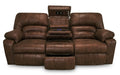 Franklin Furniture - Dakota Reclining Sofa with Drop Down Table-Light and Drawer In Smokey - 59639 - GreatFurnitureDeal