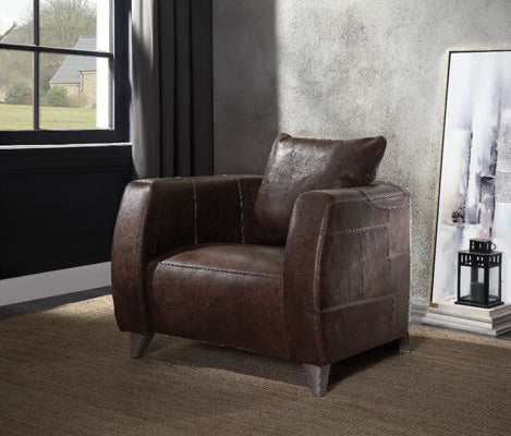 Acme Furniture - Kalona Accent Chair in Distress Chocolate - 59717 - GreatFurnitureDeal