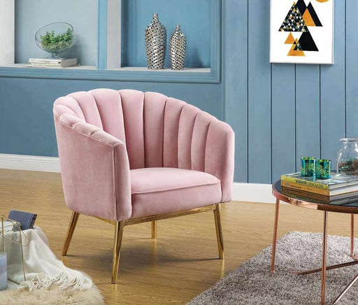 Acme Furniture - Colla Pink Velvet & Gold Accent Chair - 59814 - GreatFurnitureDeal