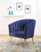 Acme Furniture - Colla Blue Velvet & Gold Accent Chair - 59815