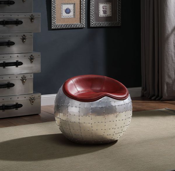 Acme Furniture - Brancaster Ottoman in Red - 59838