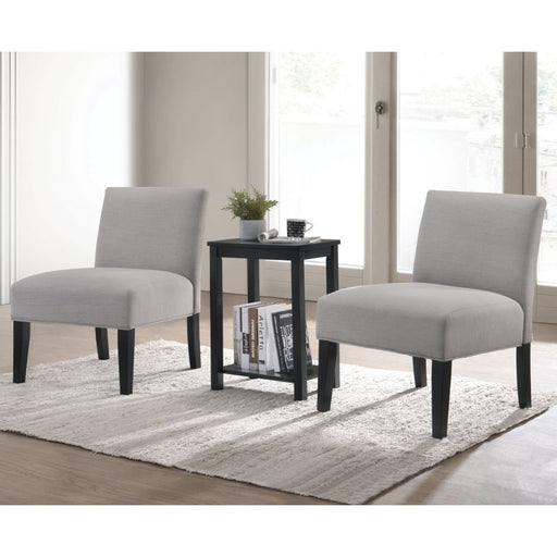 Acme Furniture - Genesis 3Pc Pack 2 Chair & Table in Dark Gray - 59841 - GreatFurnitureDeal