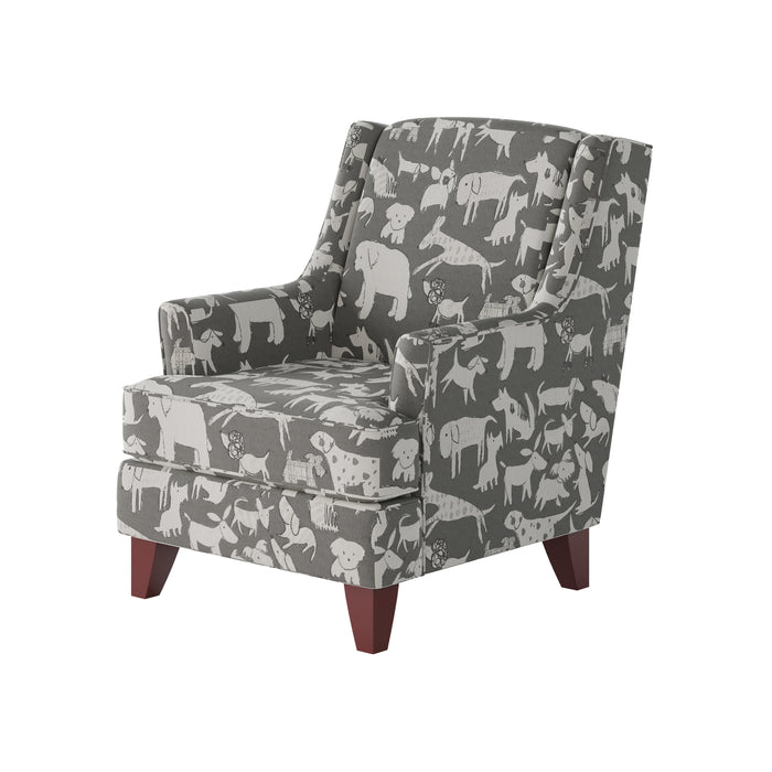 Southern Home Furnishings - Doggier Graphite Accent Chair in Grey - 260-C Doggier Graphite - GreatFurnitureDeal