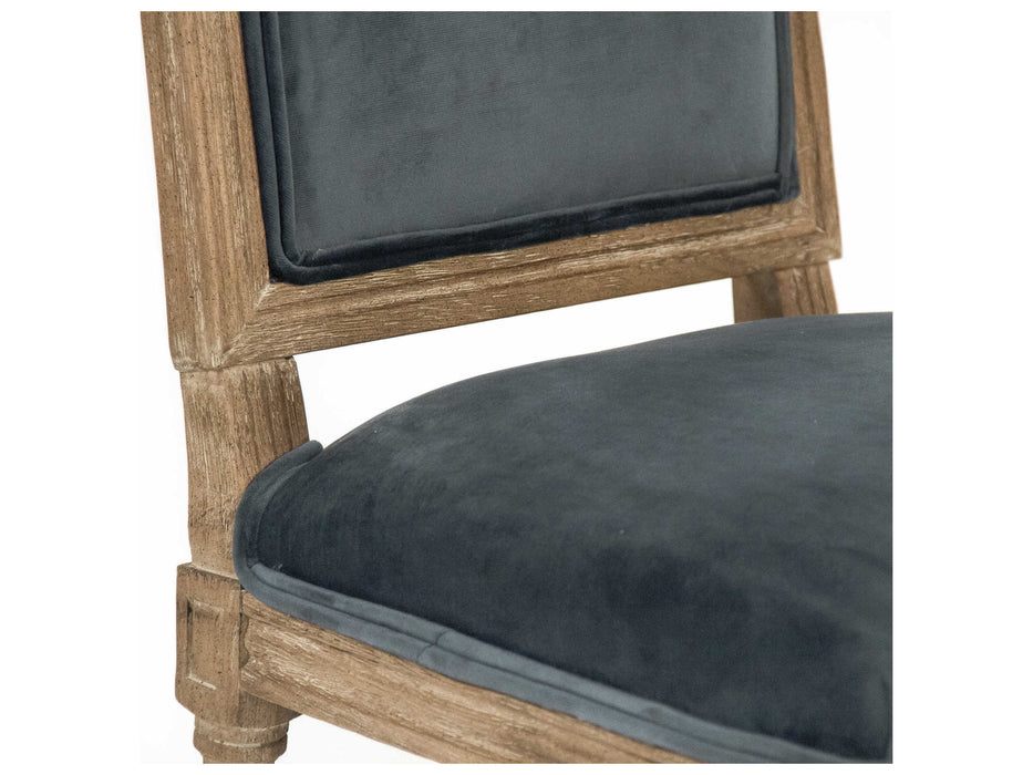 Zentique - Louis Teal Velvet Side Dining Chair - FC010-4 E272 11909 - GreatFurnitureDeal