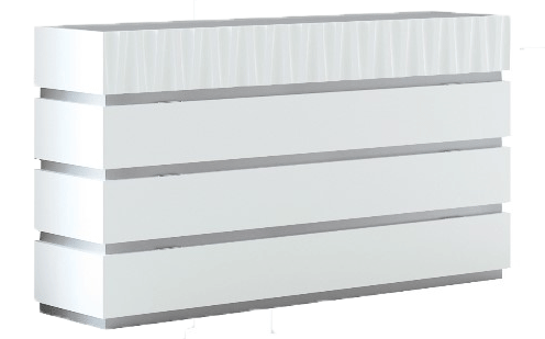 ESF Furniture - Marina Single Dresser in White - MARINADRESSERWHITE