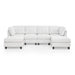 GFD Home - U shape Modular Sectional Sofa，DIY Combination，includes Two Single Chair ，Two Corner and Two Ottoman，Ivory Chenille - GreatFurnitureDeal