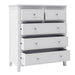 GFD Home - White Solid Wood 5 Pieces Queen Bedroom Sets(bed+nightstand*2+chest+dresser）NEW - GreatFurnitureDeal