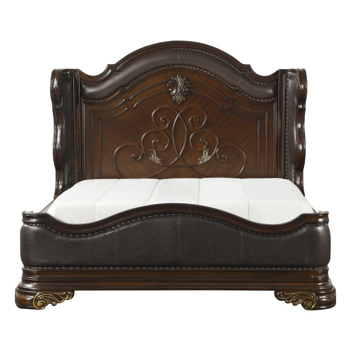Homelegance - Royal Highlands Queen Bed in Rich Cherry - 1603-1 - GreatFurnitureDeal