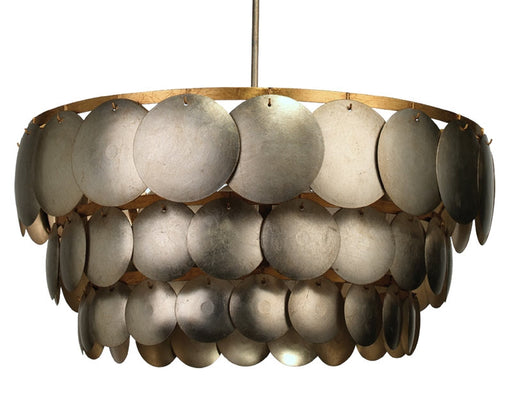 Jamie Young Company - Calypso Three Tier Chandelier in Champagne Metal Leafing with Gold Leaf Trim - 5CALY-CHCH - GreatFurnitureDeal