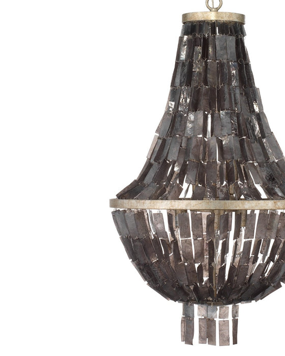 Jamie Young Company - Capsize Chandelier in Black Mother of Pearl & Champagne Leaf Metal - 5CAPS-CHBK - GreatFurnitureDeal