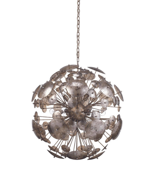 Jamie Young Company - Constellation Round Chandelier in Antique Mercury Glass & Champagne Leaf Metal - 5CONS-MGCH - GreatFurnitureDeal