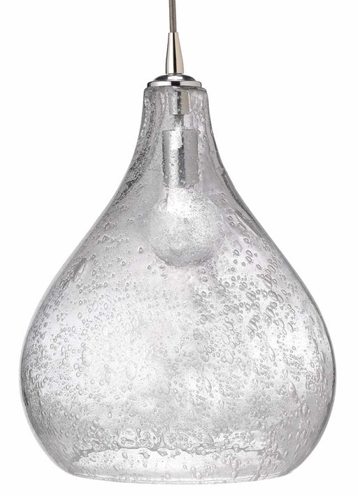 Jamie Young Company - Large Curved Pendant in Clear Seeded Glass - 5CURV-LGCL