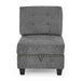 GFD Home - U shape Modular Sectional Sofa，DIY Combination，includes Seven Single Chair， Four Corner and One Ottoman，Grey - GreatFurnitureDeal