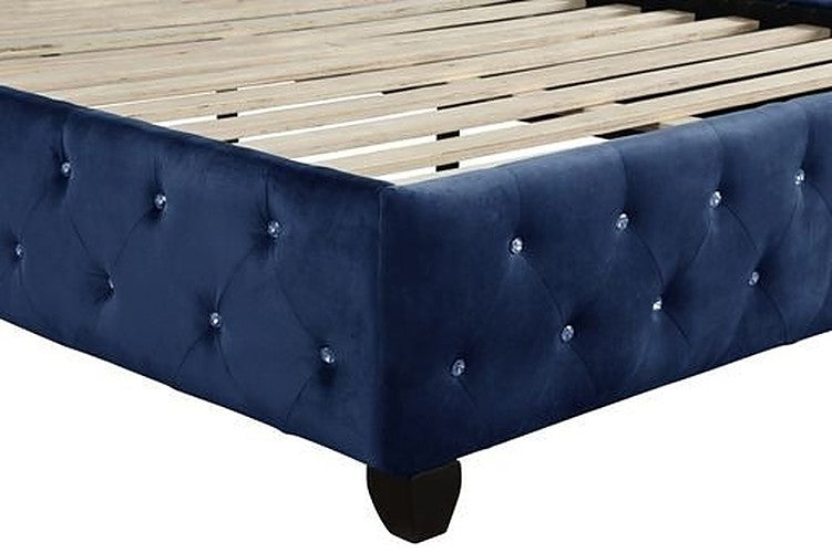 GFD Home - Sophia King bed Blue - GreatFurnitureDeal