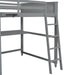 GFD Home - Full size Loft Bed with Drawers and Desk, Wooden Loft Bed with Shelves - Gray(OLD SKU:LT000529AAE) - GreatFurnitureDeal