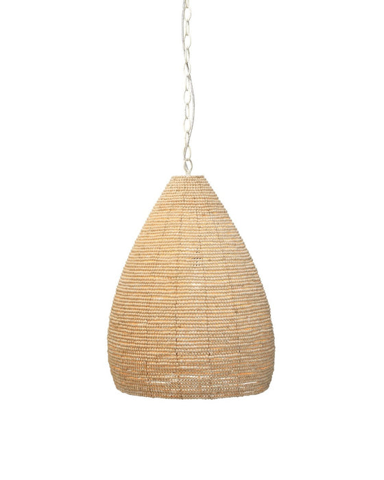 Jamie Young Company - Gulf Steam Pendant in Off White Wood Beads - 5GULF-PDOW - GreatFurnitureDeal