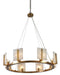Jamie Young Company - Halo Chandelier, Large in Antique Brass & Alabaster - 5HALO-LGWH - GreatFurnitureDeal