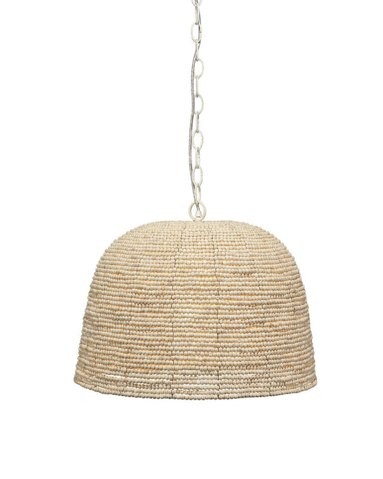 Jamie Young Company - High Tide Pendant in Off White Wood Beads - 5HIGH-PDOW
