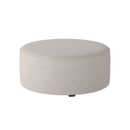 Southern Home Furnishings - Truth or Dare Salt 39" Round Cocktail Ottoman in Off-White - 140-C Truth or Dare Salt - GreatFurnitureDeal