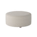 Southern Home Furnishings - Truth or Dare Salt 39" Round Cocktail Ottoman in Off-White - 140-C Truth or Dare Salt-MTO - GreatFurnitureDeal