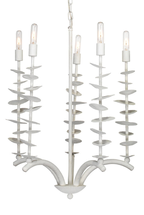 Jamie Young Company - Petals Chandelier in White Gesso - 5PETA-CHWH - GreatFurnitureDeal