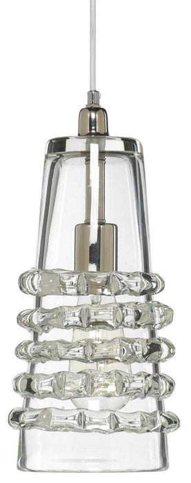 Jamie Young Company - Long Ribbon Pendant in Clear Glass - 5RIBB-LOCL