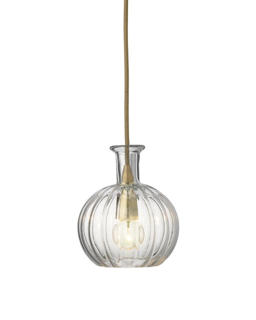 Jamie Young Company - Sophia Carafe Pendant in Clear Glass with Brass Hardware - 5SOPH-CLBR - GreatFurnitureDeal