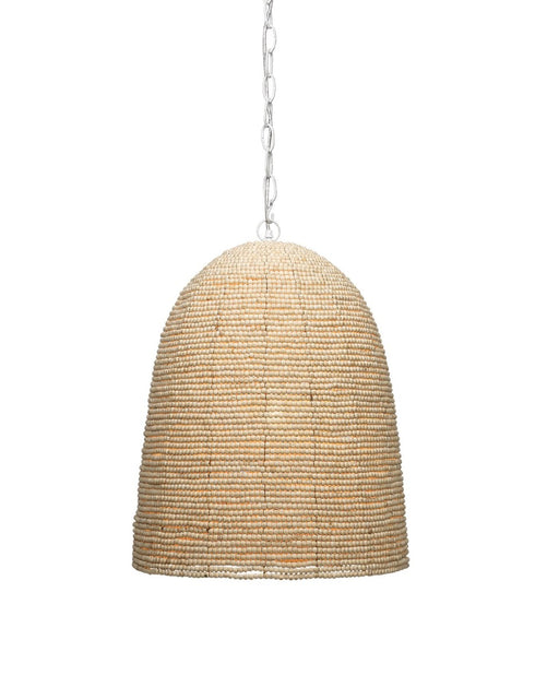 Jamie Young Company - Waterfront Pendant in Off White Wood Beads - 5WATE-PDOW - GreatFurnitureDeal