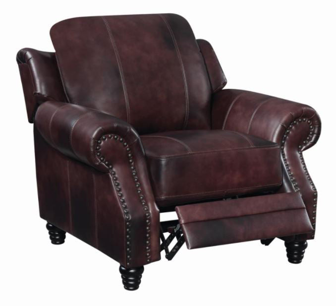 Cota 42" Wide Manual Push Back Leather Recliner