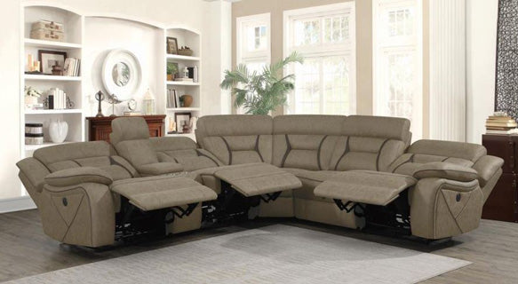 Coaster Furniture - Camargue Tan Sectional - 600380
