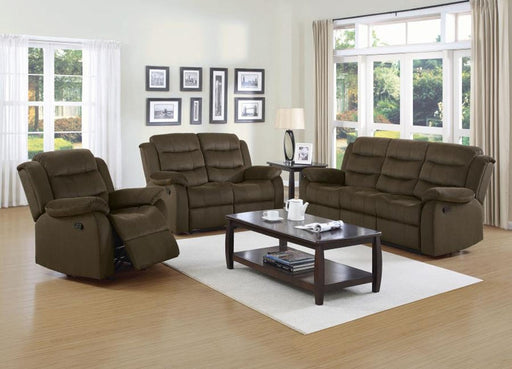 Coaster Furniture - Rodman 3 Piece Living Room Set in Chocolate - 601881-S3