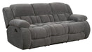 Coaster Furniture - Weissman Charcoal Reclining Sofa - 601921