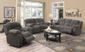 Coaster Furniture - Weissman Charcoal Reclining Loveseat - 601922 - GreatFurnitureDeal