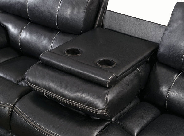Coaster Furniture - Willemse Black Reclining Loveseat - 601935 - GreatFurnitureDeal